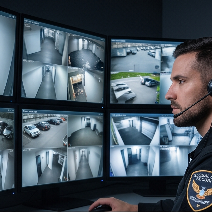Opérateur Global Élite Sécurité en centre de supervision vidéo